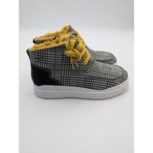 Romika Boots Womens Size 5.5 Gray Plaid Faux Fur Ankle Lace Up Zip Comfort Shoes